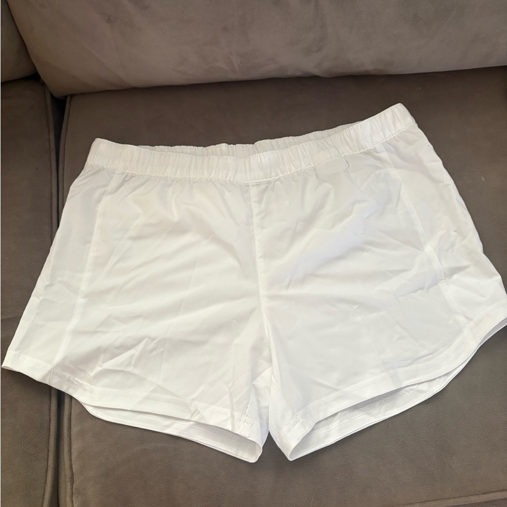 Columbia White Athletic Shorts Lightweight Elastic Waist